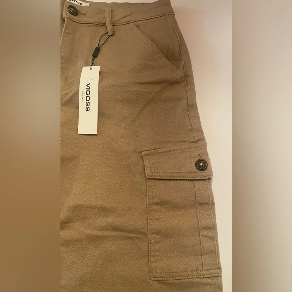 Vigoss Woman’s Military Cargo Jogger Pants Tan Size 10 / 30‎